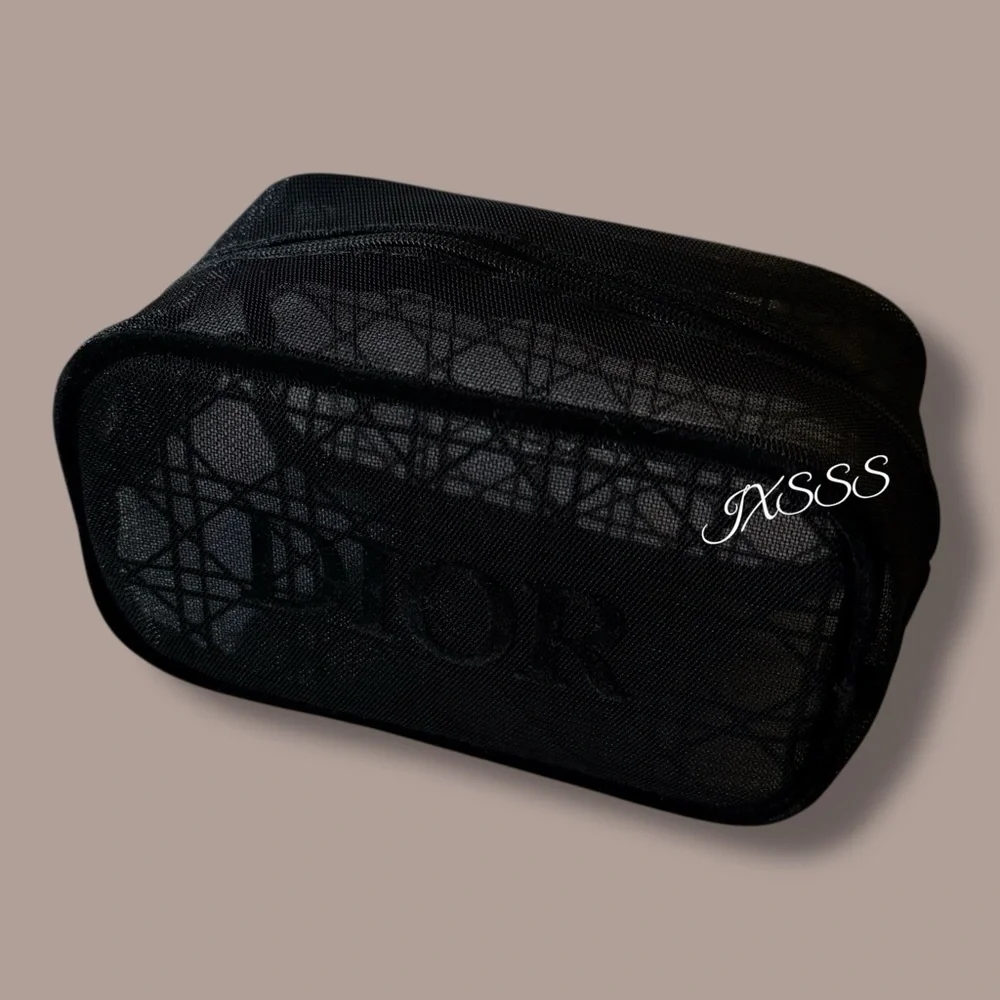 Black (Mesh) Dior Beauty Cosmetic-Makeup Bag - Picture 4 of 15